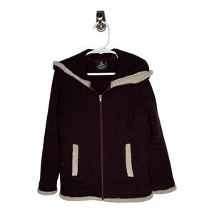 Kuhl Apres Hoodie Girls Size XS 5-6 Hooded Fleece Jacket Purple Full Zip‎ Youth